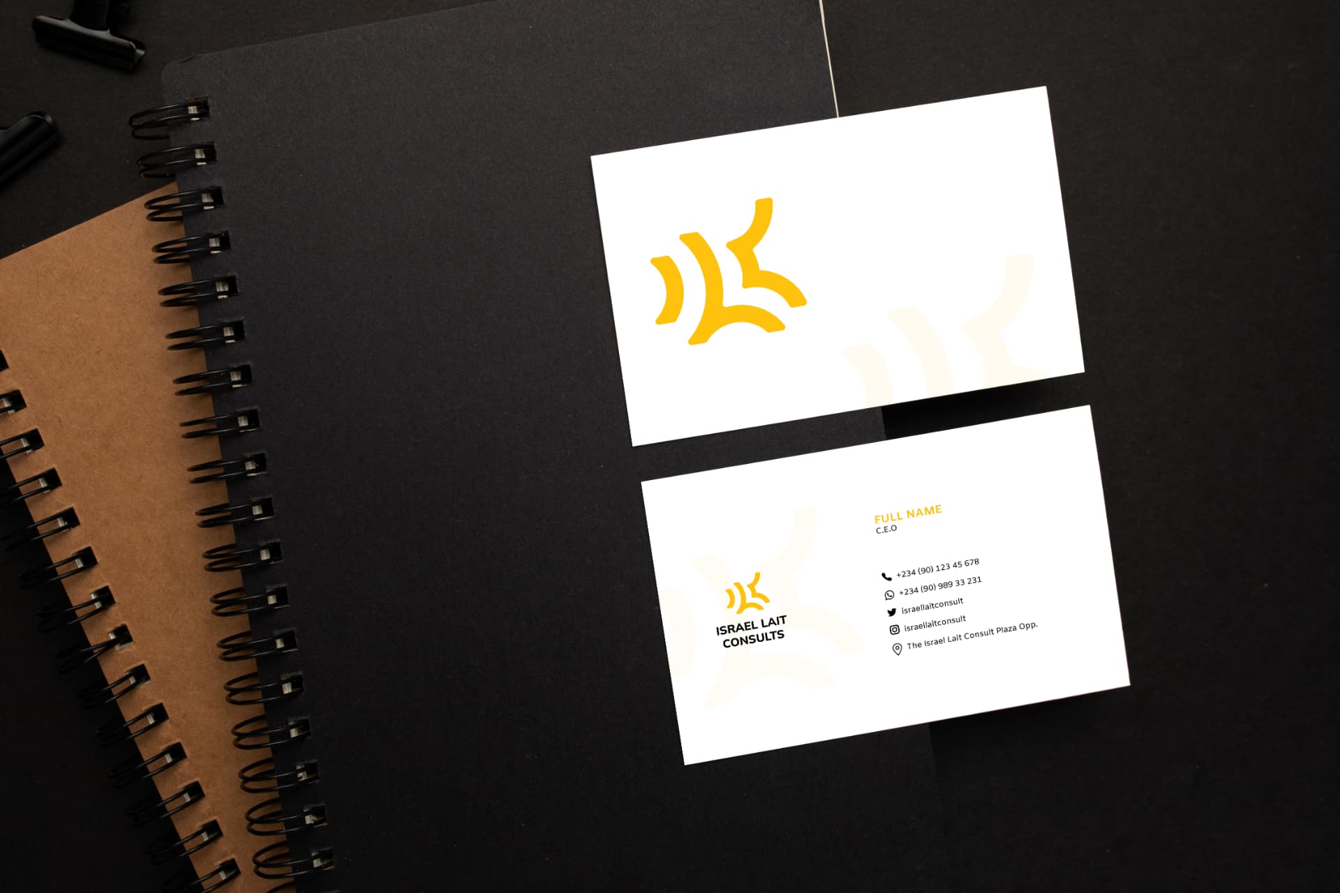 Israel Lait Consults - Business card design by Accolade Media Global